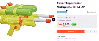 Nerf Super Soaker XP50-AP-blaster 2 stuks voor €14,95 bij Ibood