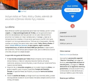 13 días Aventura japonesa con hoteles, tours, vuelos y más desde 2099€