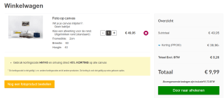 Foto op canvas met 80% korting bij CanvasCompany