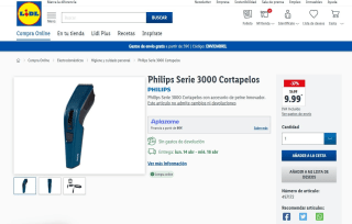Philips Serie 3000 Cortapelos por 9,99€