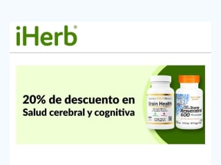 -20% en salud cerebral y cognitiva en iHerb.