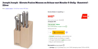 Joseph Joseph Fusion 5-delige Keukenmessenset voor €102,24 bij Bol.com