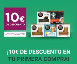 10€ de Descuento en tu Primera compra Cápsulas Dolce Gusto.