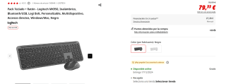 Pack Teclado + Ratón - Logitech MK950 por 79,33€