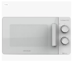Cecotec Microondas ProClean 3020 20L por 46€ (Cuenta Nueva 34€)