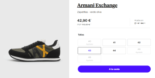 Zapatillas Casual para Hombre Armani Exchange por 42.9€