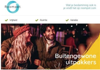 Vanaf €99 een weekend of midweek bij Roompot