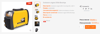 Soldadora Digital 200A Bivoltaje a $3,590 en Evans