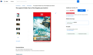 Zelda TOK Nintendo Switch 2 por tan solo 64,90€