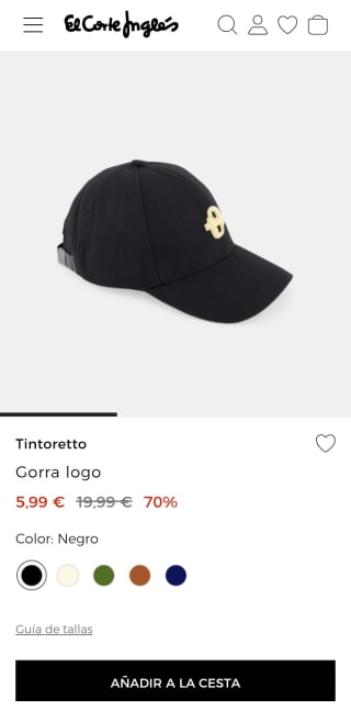 Tintoretto Gorra Logo para mujer por 5,99€.