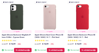 1+1 gratis op original Apple hoesjes bij Smartphonehoesjes.nl