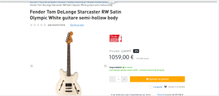 Guitare électrique Fender Tom DeLonge Starcaster RW Satin Shell Pink à 1059€