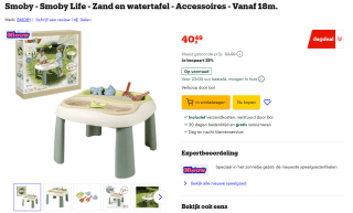 Smoby Life - Zand en watertafel voor €40,49 bij Bol.