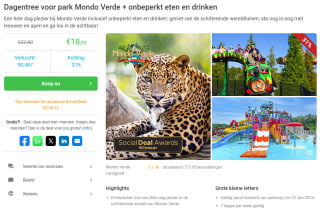 Mondo Verde toegangsticket incl. eten en drinken voor €18,95 bij Social Deal