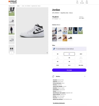 Zapatillas AIR JORDAN 1 altas blanco Hombre por solo 73€