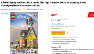 LEGO Disney en Pixar Huis uit de film 'Up' Modelbouwset voor €36,99 bij Bol.