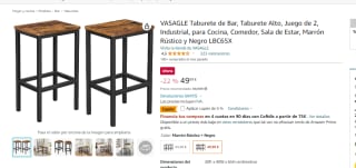 Par de taburetes altos por 47.49€