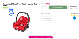 Maxi-Cosi Rock i-Size Autostoeltje - Nomad Red voor €49,99 in de Vanastensuperbabystore