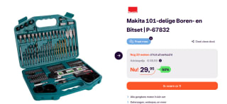 Makita Boorset P 67832 - 101-Delige Accessoireset voor €29,95 bij iBOOD