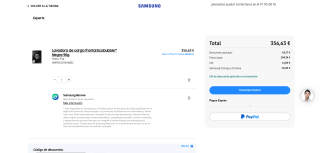 Lavadora Samsung Ecobubble Negra 9Kg por 356,63€