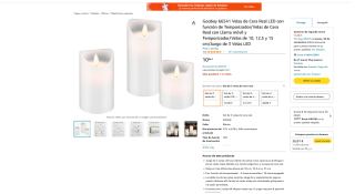 Goobay 66541 Velas de Cera Real LED con función de Temporizador por 10,88€