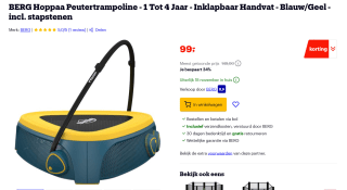 BERG peuter trampoline Hoppaa 90 cm voor €99 bij Bol