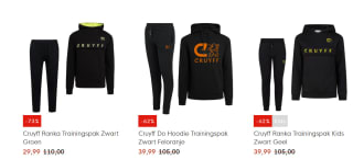 Tot 73% korting op Cruyff Trainingspakken bij Voetbalshop