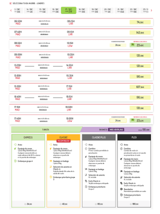 Vuelo Madrid - Londres desde 24,38€ para el 17 diciembre con Iberiaexpress