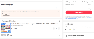 Teclast F15S portátil, 15,6 pulgadas, 6GB de RAM, 128GB de ROM, Celeron J3455, Windows 10 OS por 118,99€