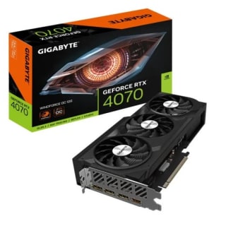Tarjeta Gráfica Gigabyte GeForce RTX 4070 Windforce OC 12 GB GDDR6X DLSS3 por 599,90€
