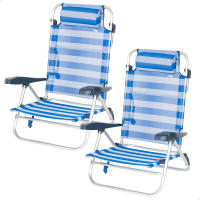 Aktive Pack de 2 sillas de playa plegables y reclinables 7 posiciones marinera por 52,39€ (40,39€ usuario nuevo)
