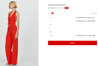 Chaleco traje botones para Mujer por 9.99€