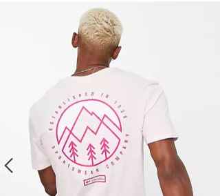 T-shirt imprimé dans le dos - Rose pour 30€ chez Onelink
