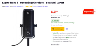 Elgato Wave 3 Streaming Microfoon voor €119,99 bij Bol.com