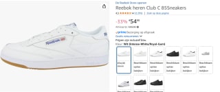 Reebok Club C 85 sneakers voor €54 bij Amazon