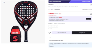 Pala de pádel Vibora King Cobra Classic Edition + Mochila Softee Pádel por 69.99€ (Cuenta Nueva 59.99€)