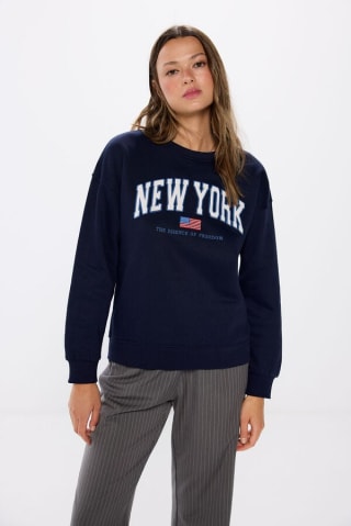 Sudadera gráfica New York para Mujer Springfield por 11.24€