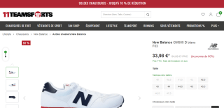 chaussures New Balance GM500 D blanc F03 - Taille du 41,5 au 47,5 à 33,98€