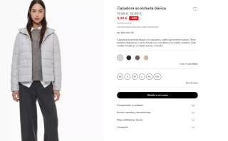 Cazadora acolchada básica por 9.99€