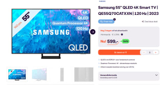 Samsung 55" QLED 4K Smart TV voor €599 bij iBOOD