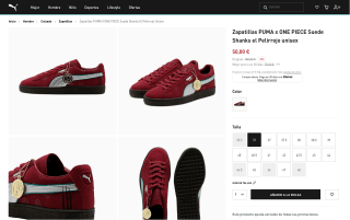 Zapatillas PUMA x ONE PIECE Shanks por 50€