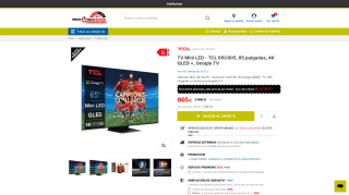 TV Mini LED TCL 65C805 por 645€