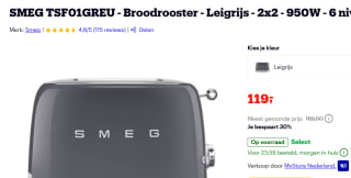 SMEG TSF01GREU - Broodrooster voor €79,95 bij Ibood