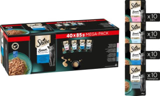 Sheba Kattenvoer - Sauce Collection - Vis Selectie - 40x85g Mega-Pack voor €19,99 bij Kruidvat