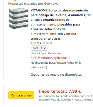 Pack 4 Bolsa de almacenamiento de 90 litros por 7,99€