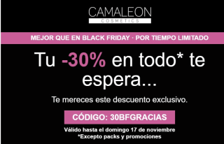 30% descuento en Camaleon Cosmétics