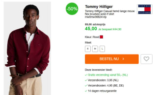 Tommy Hilfiger Casual hemd voor €45 bij To-be-dressed
