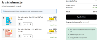 1+1 gratis op Etos Luiers en Luierbroekjes midpack en voordeelpakken