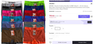 Pack de 12 Calzoncillos Boxer UOMO por 10,45€