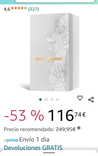 Mortal Kombat 1 Kollector Edition PS5 por 116,74€.